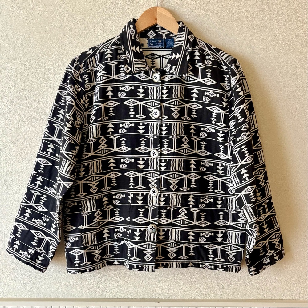 Vintage Jane Ashley 100% cotton‎ patterned jacket